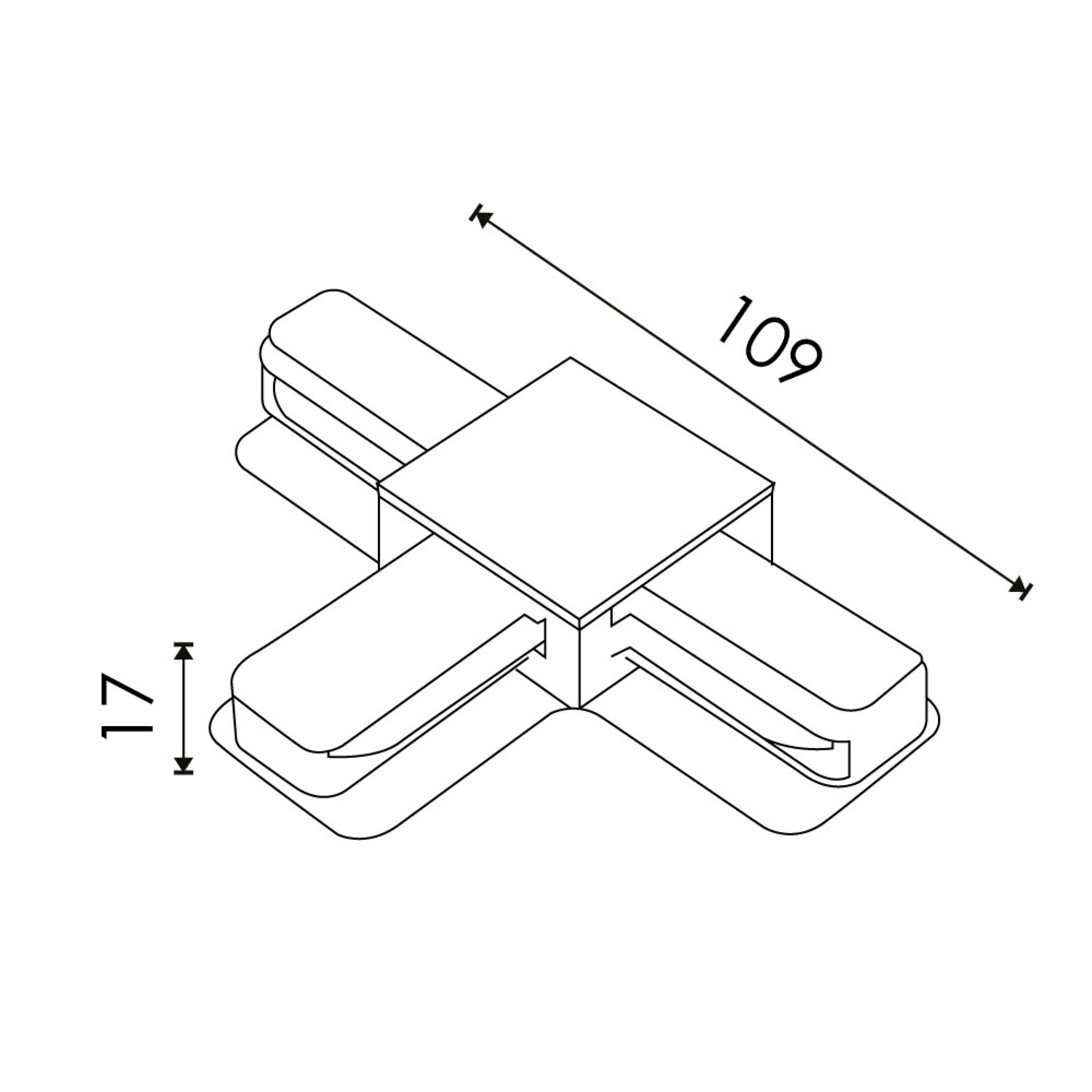 Conector en T Para Carril MonofaÌsico Blanco - 2