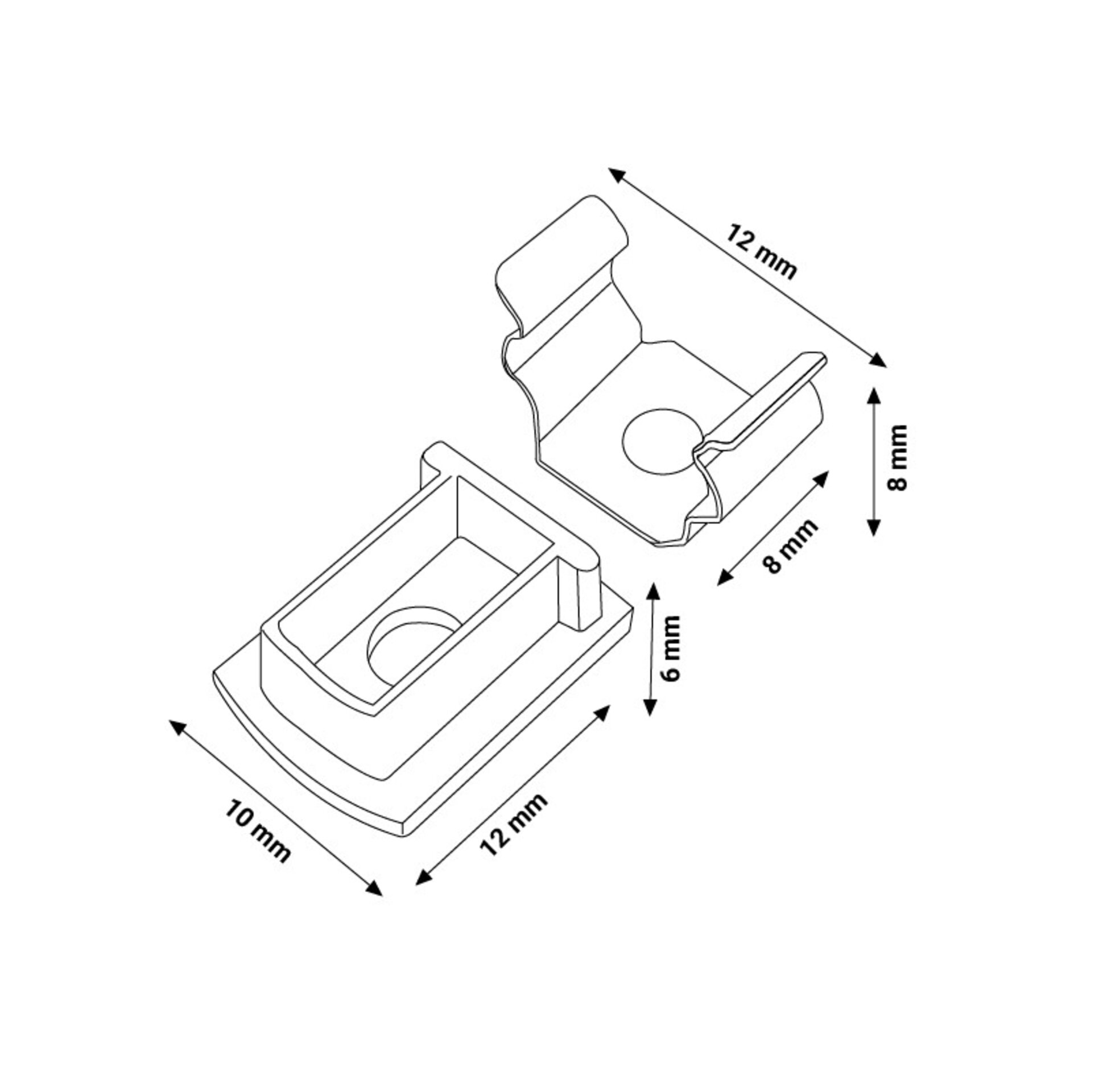 Pack 2 Tapones y 2 grapas para Perfil LM3747 - 2