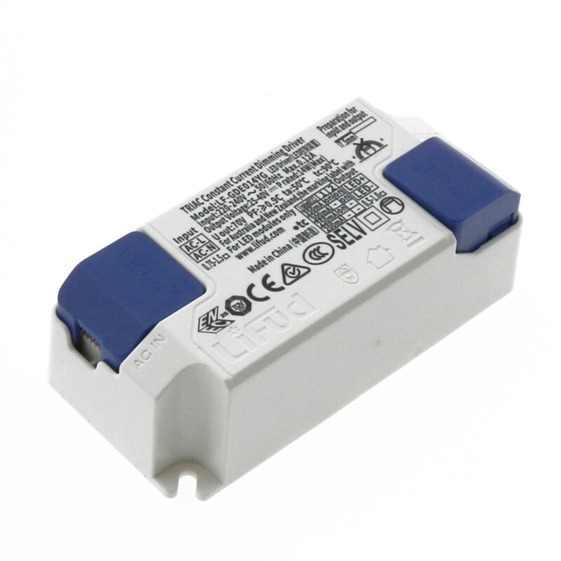 Driver Lifud regulable Triac Salida 25-42V Dc 8-14W No flicker Lf-Gde014YG - 1