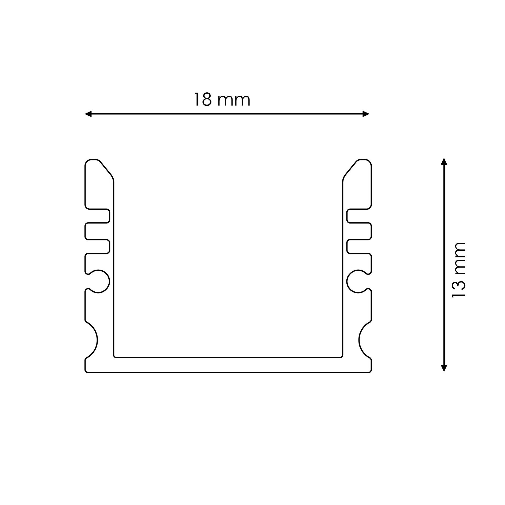 Perfil de aluminio Aqua IP65 - 2 metros - 2