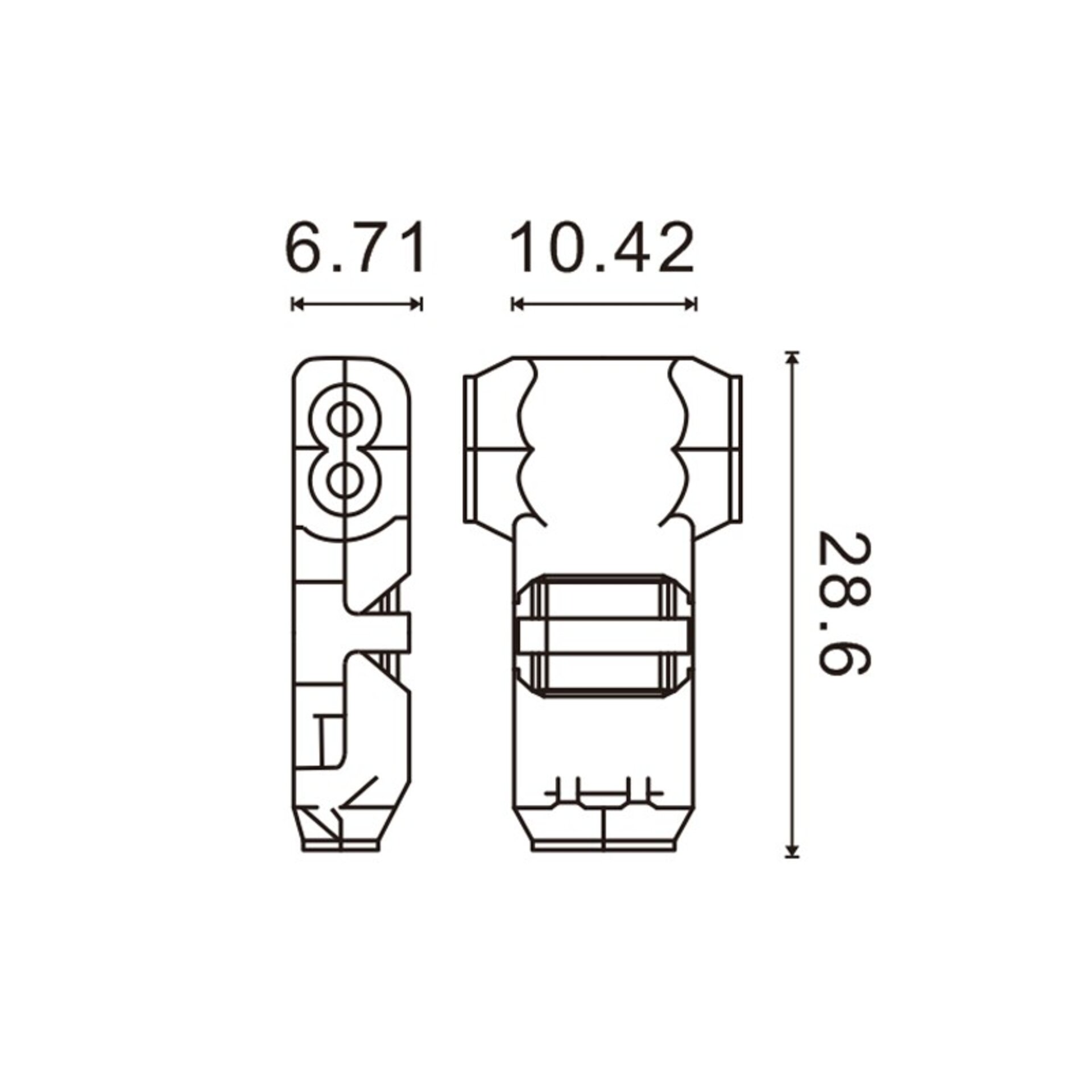 Conector rapido en T para 2 cables en paralelo - 2