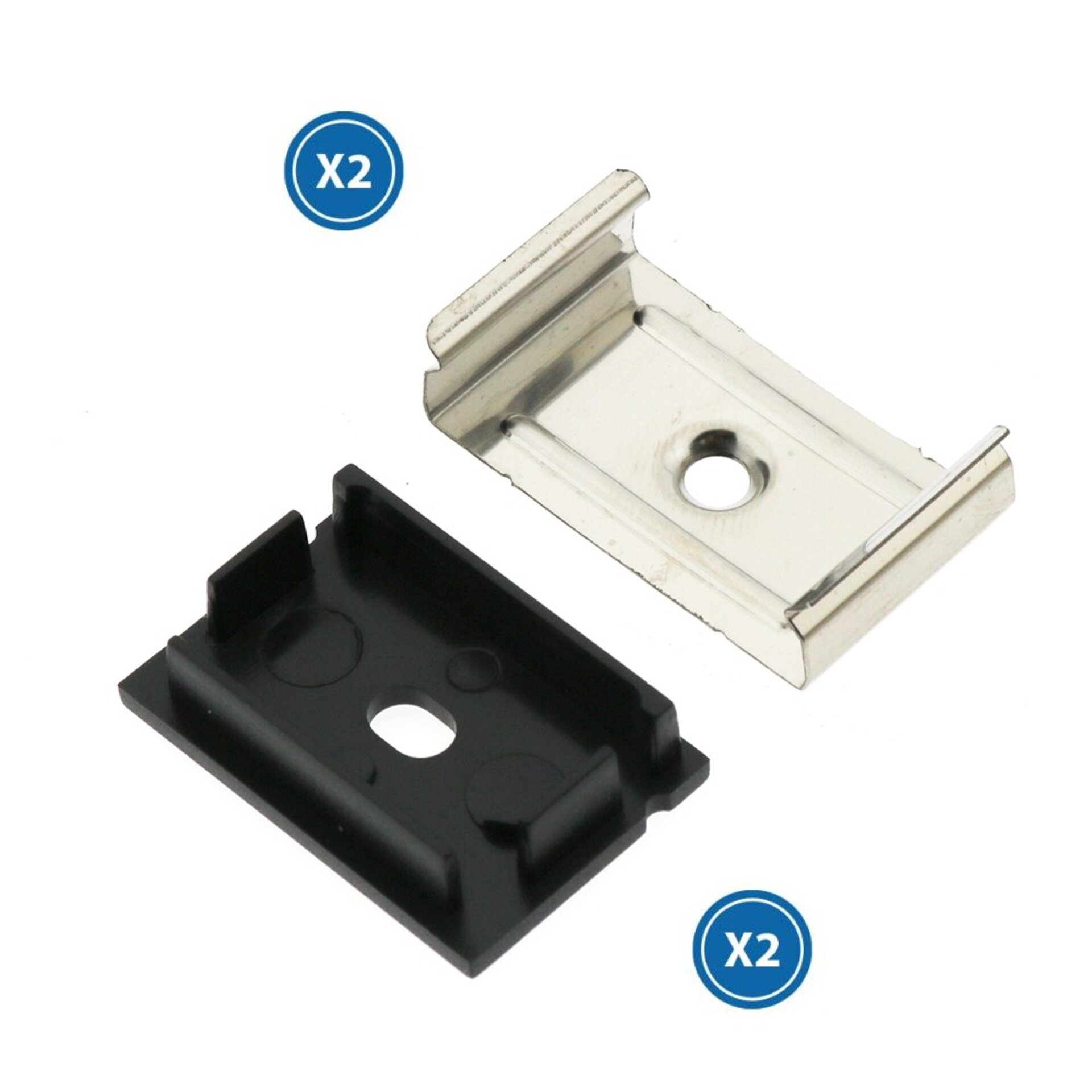 Pack 2 Tapones y 2 grapas para Perfil LM3778 - 1