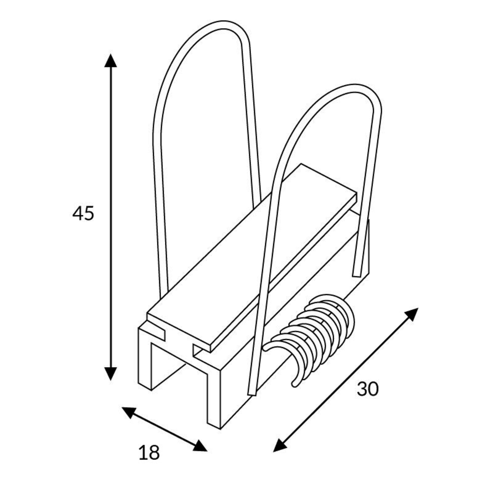Grapas Para Perfil de Aluminio "M" - 2