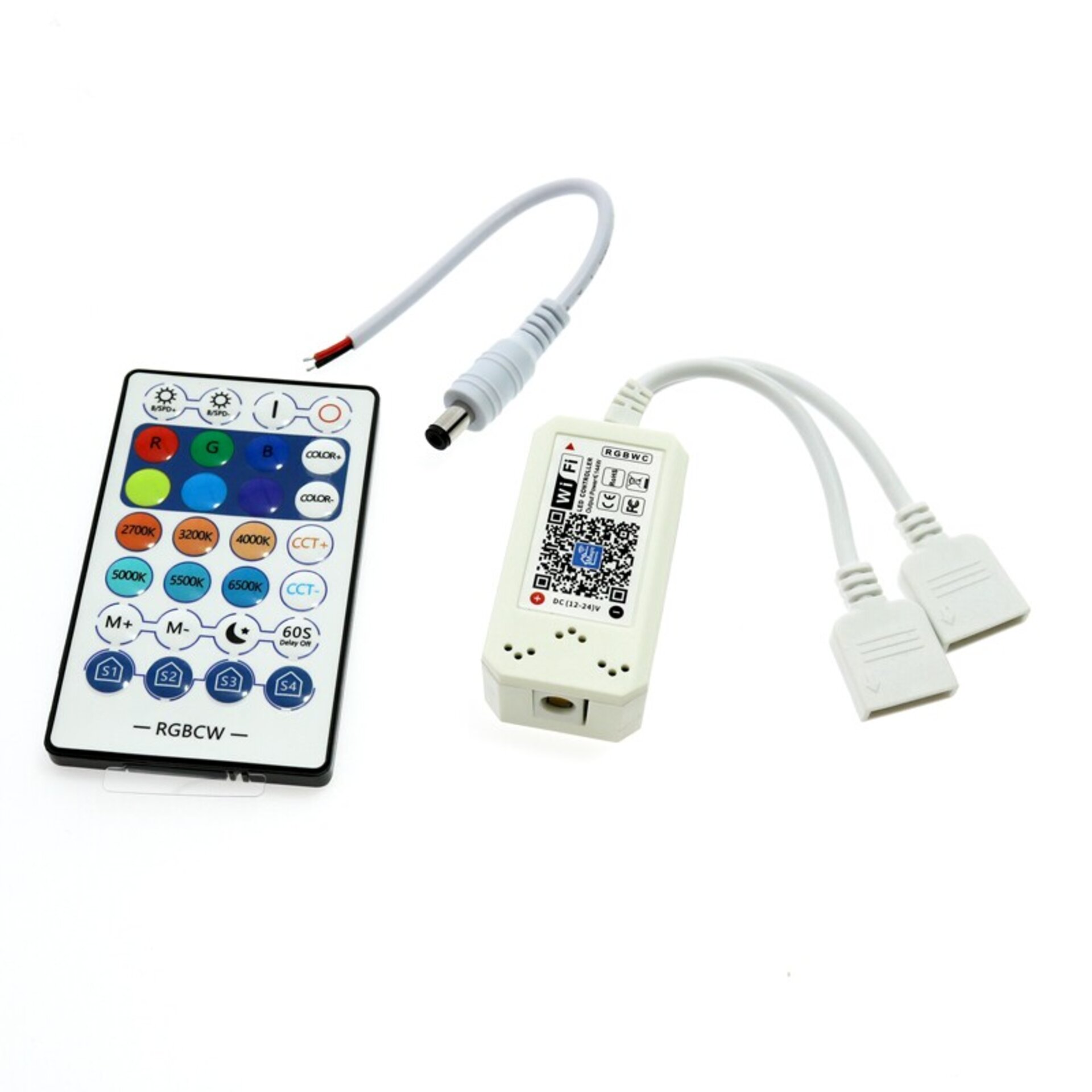 Controlador mini para tiras led RGBW con control remoto por IR / APP Magic Home - 1