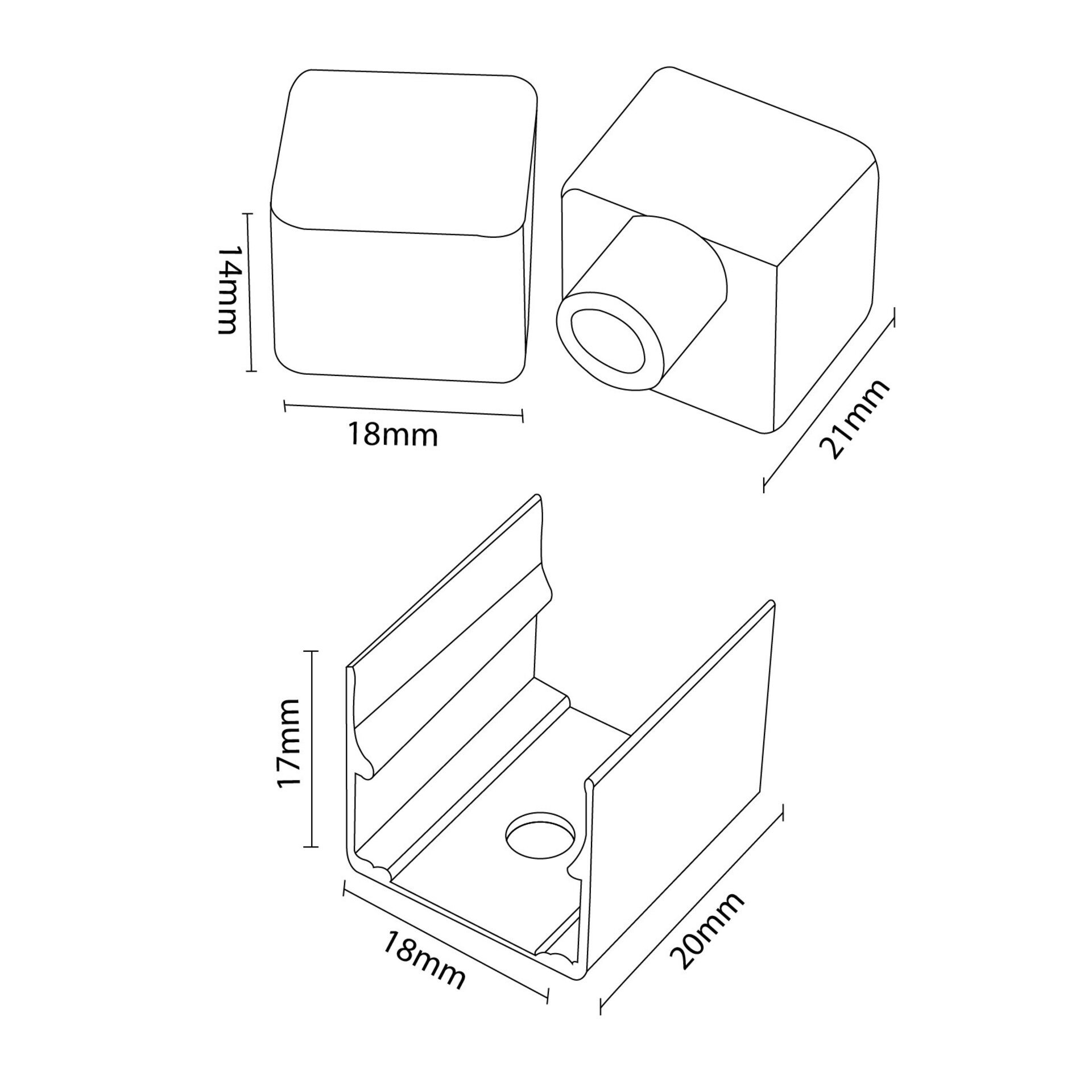 Pack Tapones y grapas para tira Funda Neón LM3975 - 2