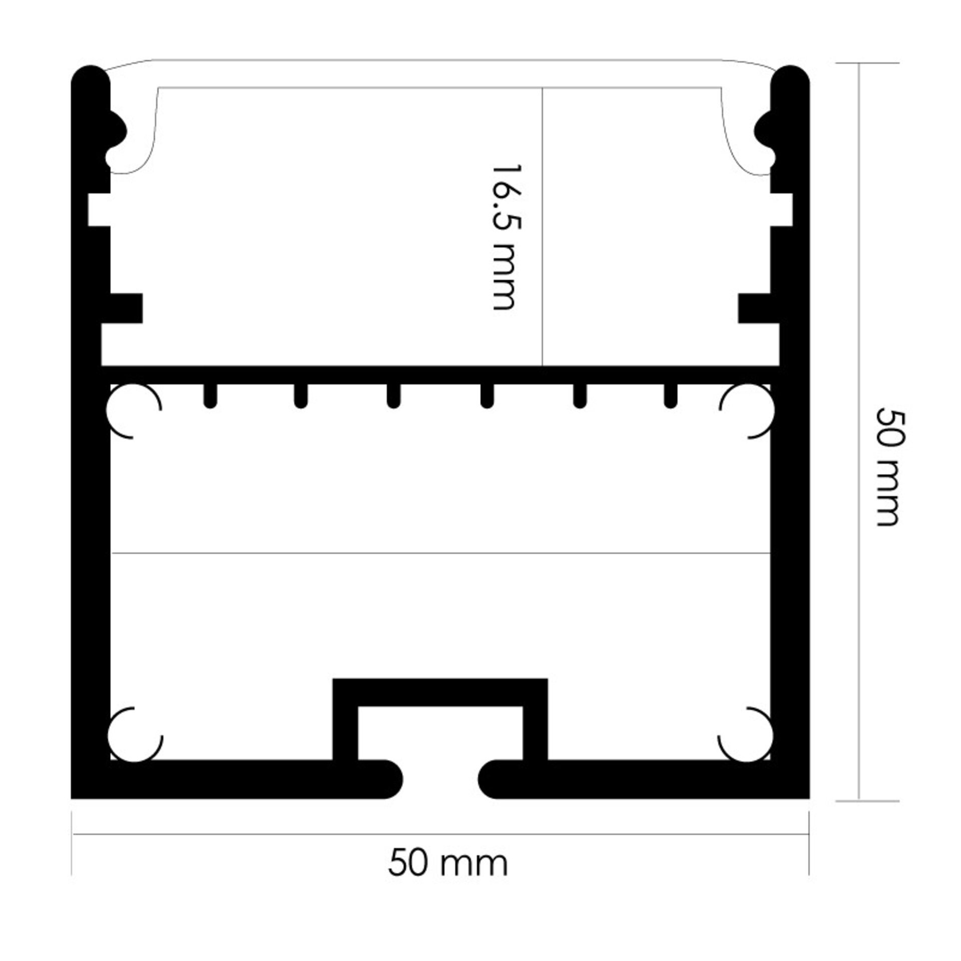 Perfil de aluminio VictSing 2 metros 12V/24V/220V - DSC - 2