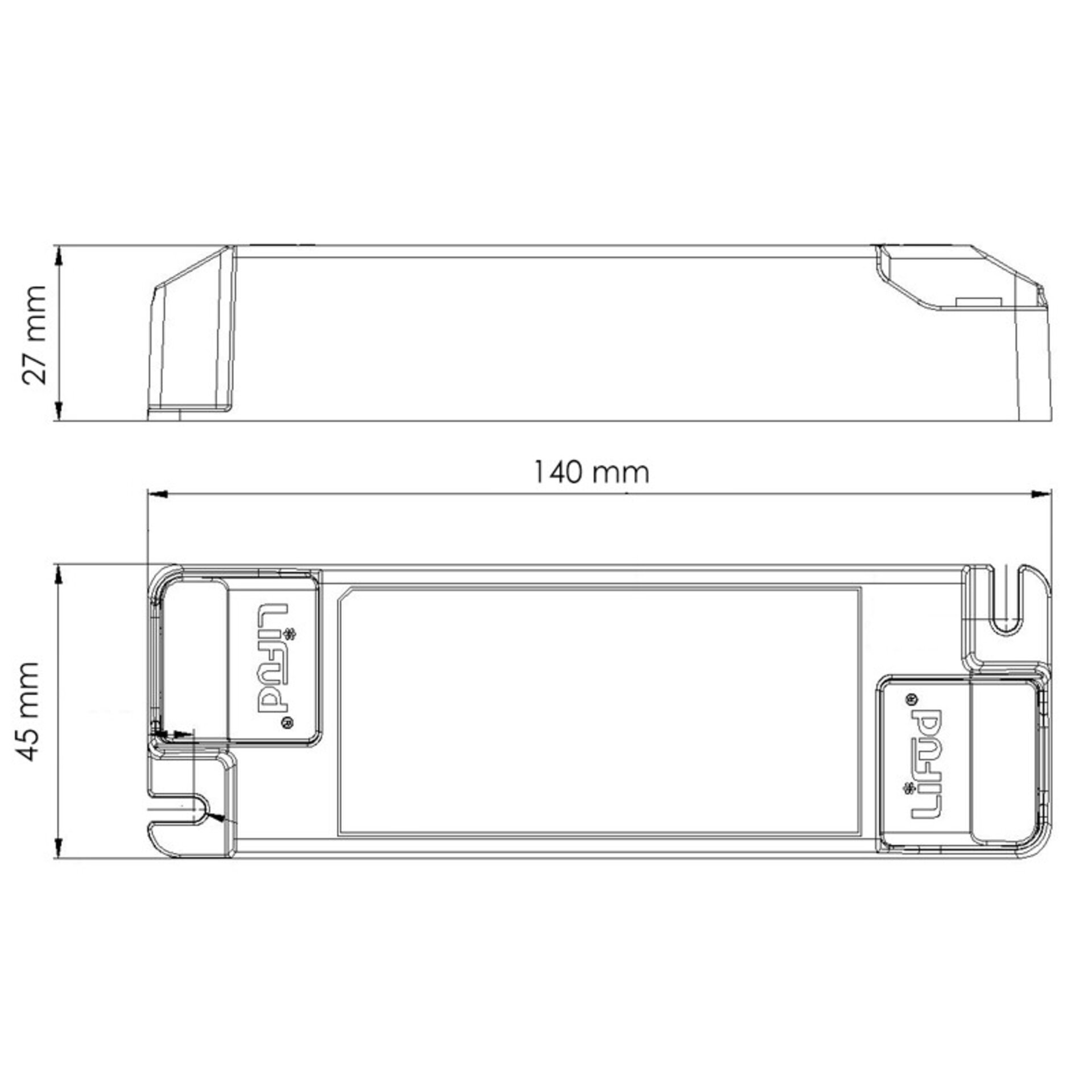 Driver Lifud Regulable Dali Salida 20-42V Dc 40W No Flicker LF-GSD040PF - 2