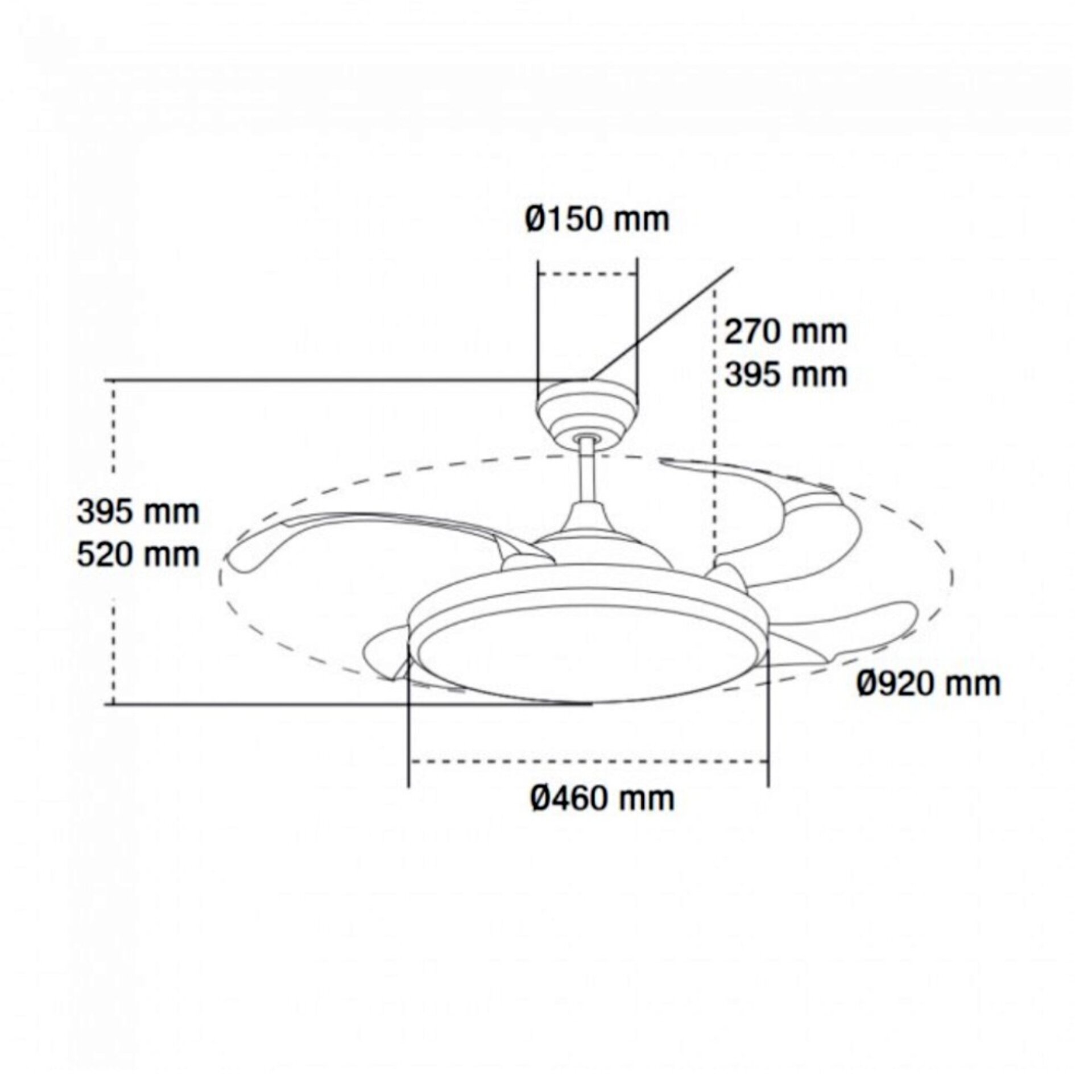 Ventilador de techo LED White Yeray - 2