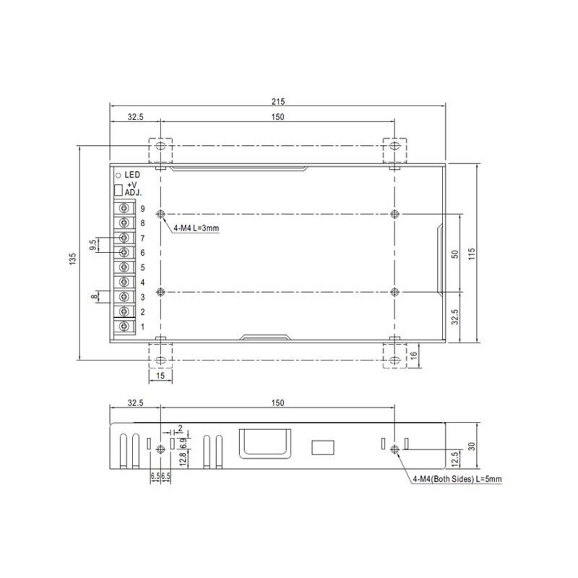 Fuentes de alimentación para tiras LED Mean Well 200W 24VDC LRS-200-24 - 2