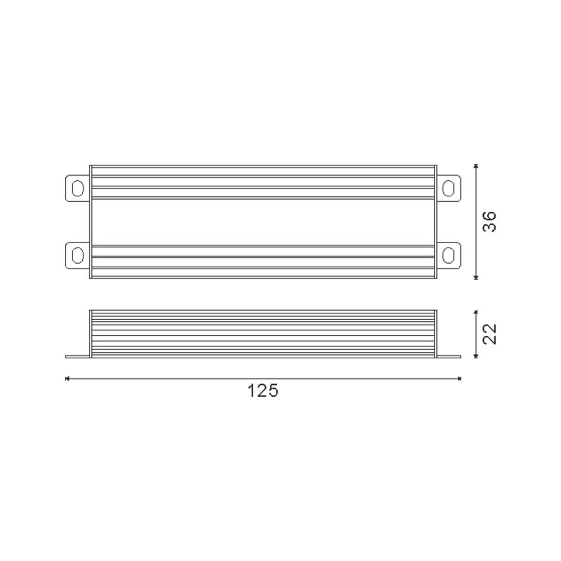 Fuente de alimentación Para Tiras Led 36W 12Vdc Ip65 - 2
