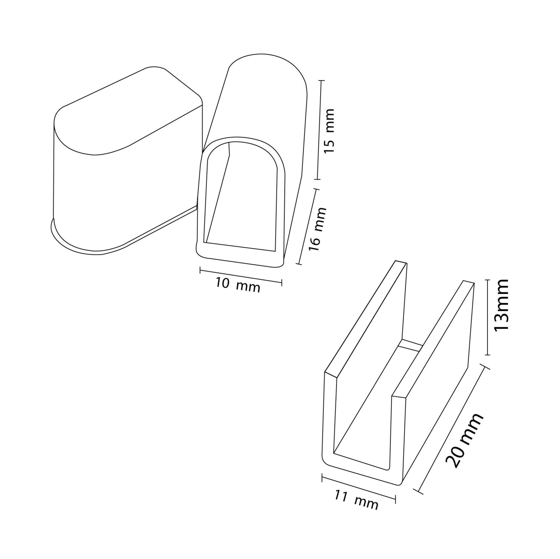 Pack Tapones y grapas para tira Funda Neón LM3979 - 2