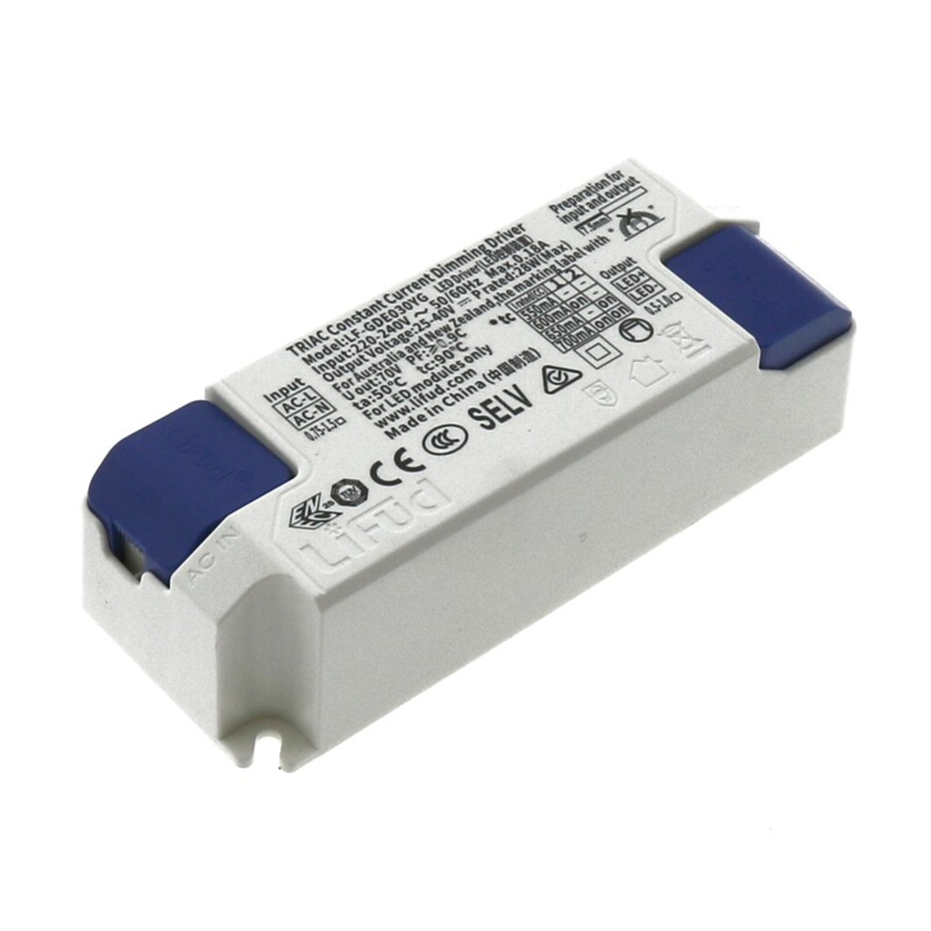Driver Lifud Regulable Triac Salida 25-42V Dc 30W No Flicker Lf-Gde030yg - 1