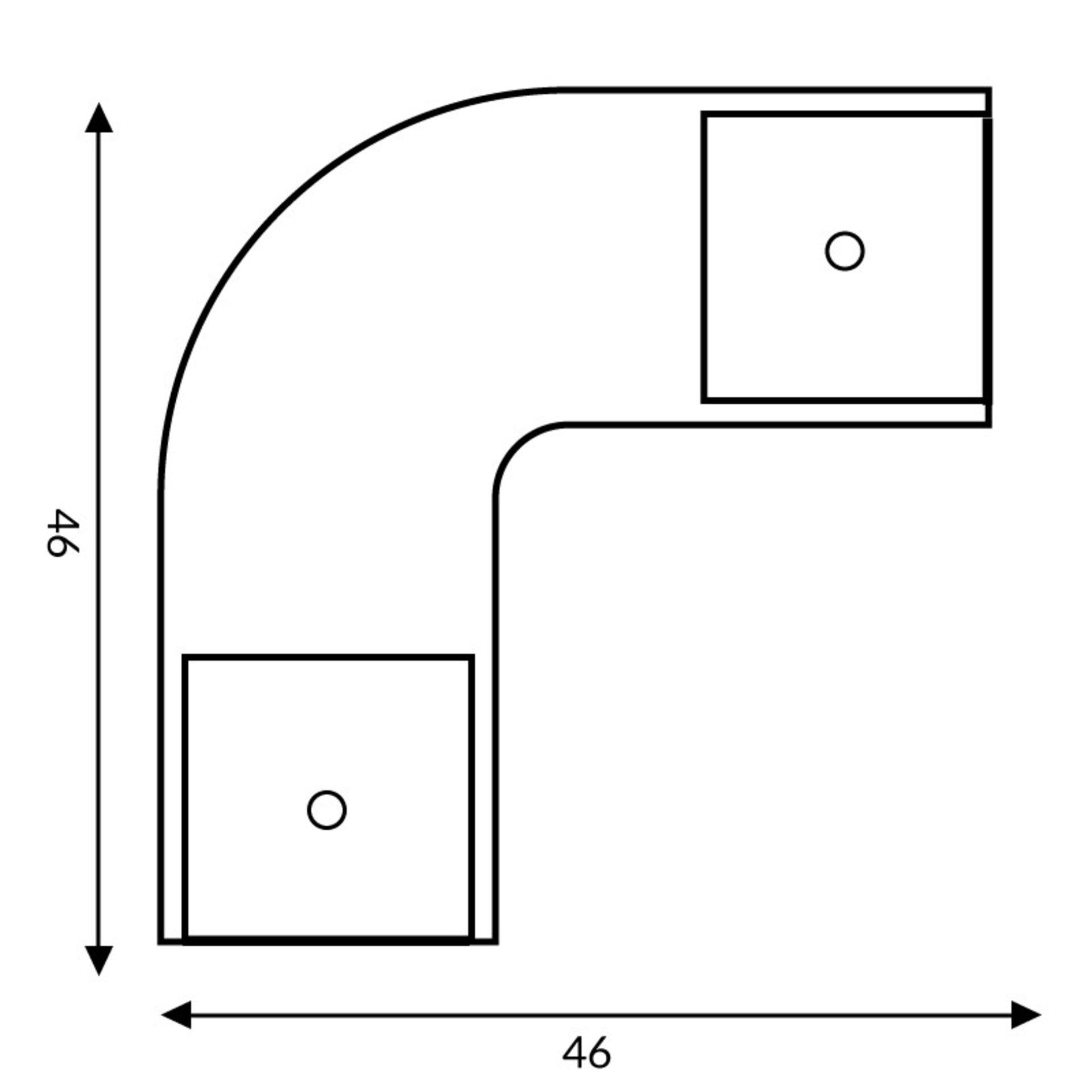 Conector 90º para perfil Sid - 2